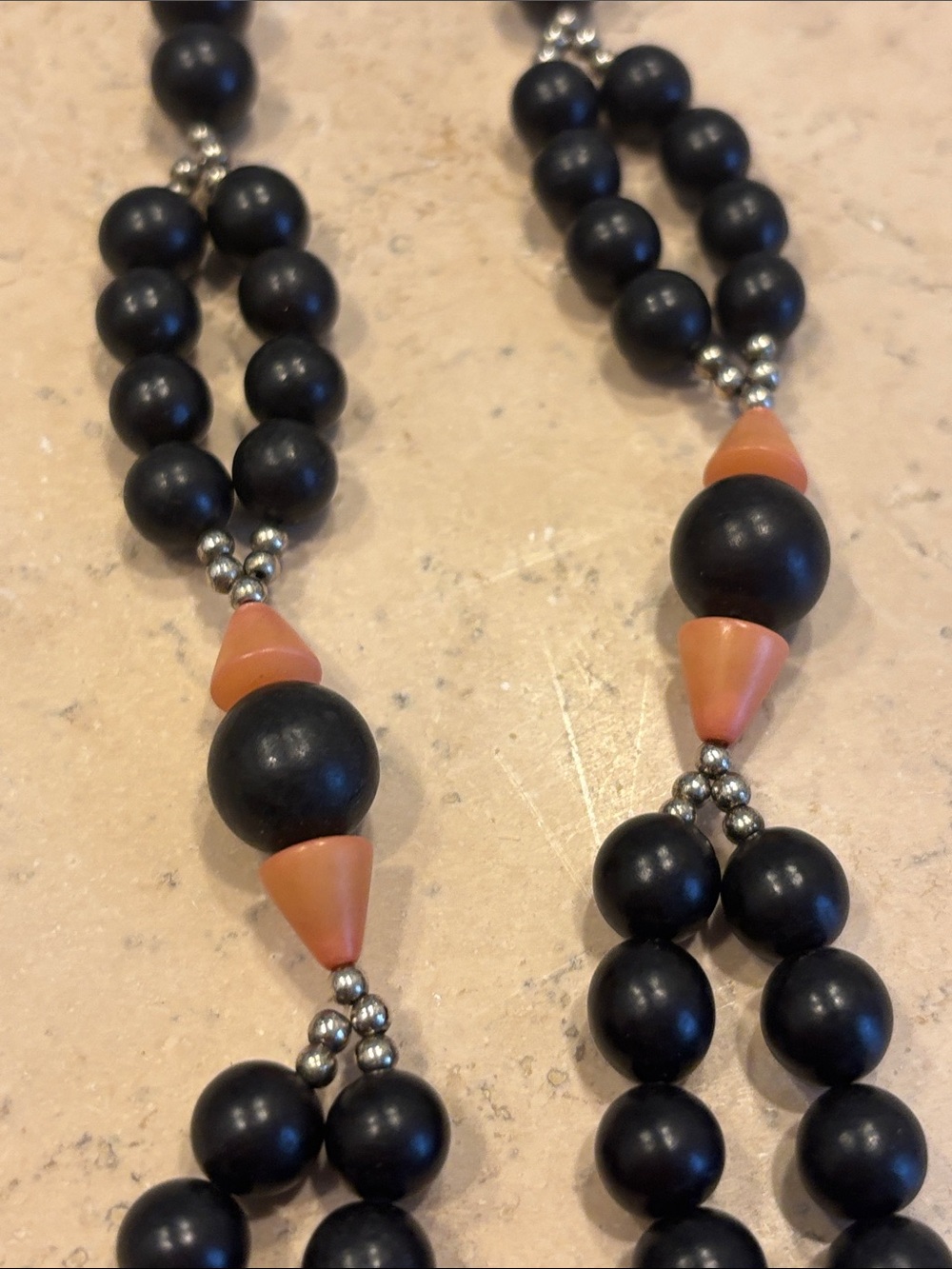 Mother of Pearl Dove Pendant Necklace in Black - Lee Sands - Picture 5 of 5